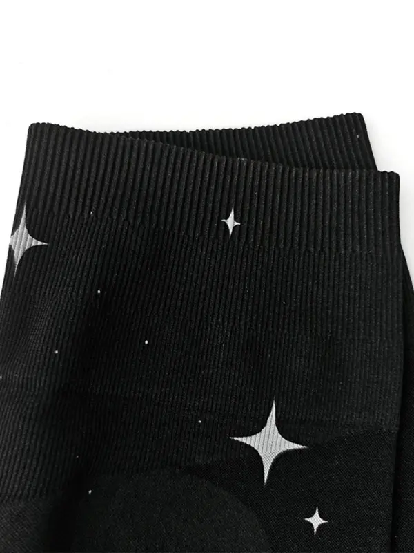 Women's Star Print High Waist Gym Shorts, High Stretch Comfortable Breathable Skinny Shorts for Yoga Gym Workout Running, Ladies Sportswear for Indoor Outdoor Wear 3