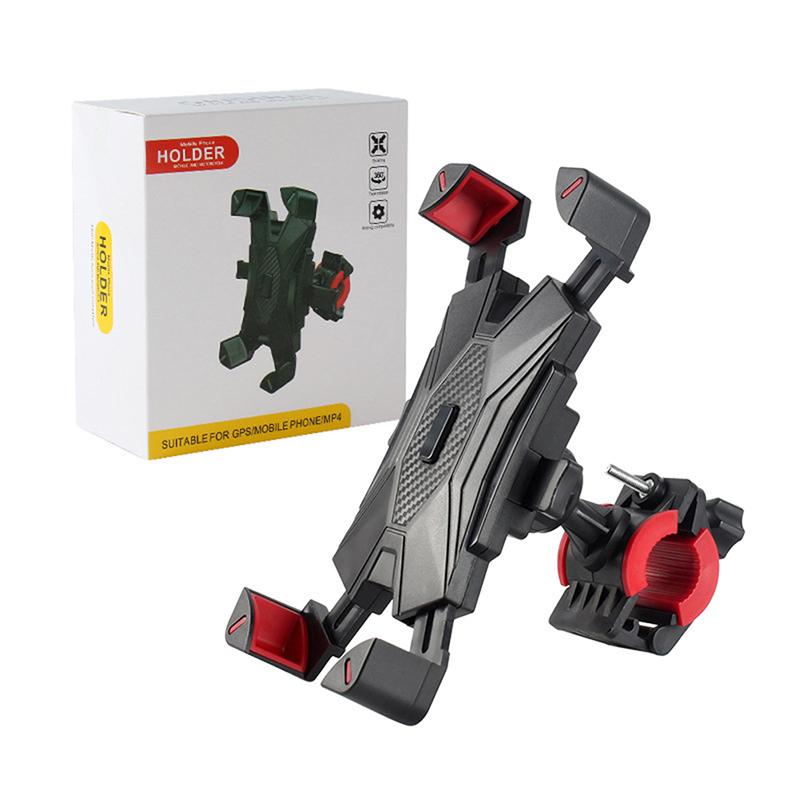 Motorcycle Bike Phone Holder Shockproof Elastic Phone Mount Stand 360° View Bicycle Phone Holder for 4.8-6.8 Inch Cellphone 4