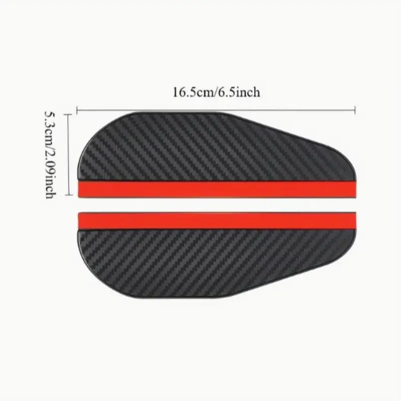 Car Side Mirror Rain Cover, Carbon Fiber Pattern Car Side Mirror Rain Cover, Universal Car Exterior Accessories for Car Decoration 1