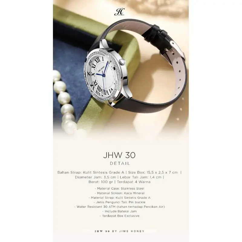 JHW 30 JIMS HONEY JAMTANGAN WANITA FREEBOX EXCLUSIVE WATCH ORIGINAL GOSEND COD JAKARTA TERLARIS 7