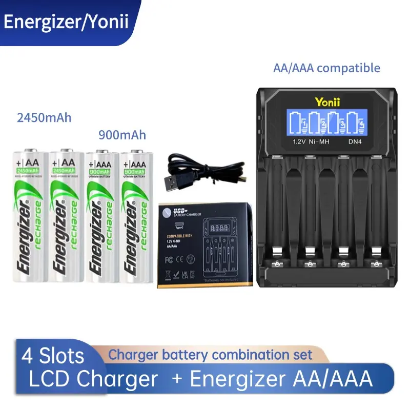 {New hot sale} Original Energizer Rejected AA /AAA Rejected Battery Set 1.2V 2800mAh 2450mah 900mah For cameras toys Charger battery combination