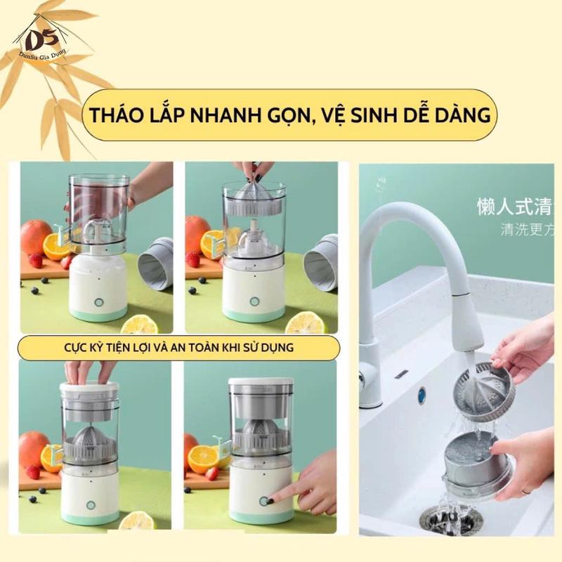 Máy Vắt Cam Đa Năng, Máy Ép Hoa Quả Tự Động Không Dây Sử Dụng Sạc USB Tiện Lợi Nhỏ Gọn Mang Đi Du Lịch cực khô xay cầm tay mới nhất hiện nay nước trái cây maysinh to mayxay may vat thong minh xịn 2