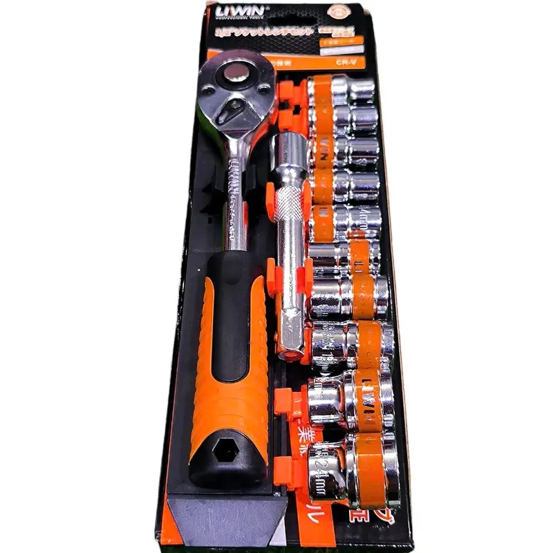 Bộ Đầu Tuýp 8-24mm Tay Siết Tự Động 12 Chi Tiết Loại Lớn 1/2 1