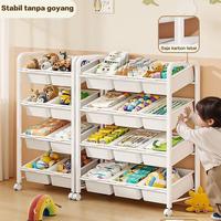 Gambar Paus biru  -   Rak Mainan Anak Roda Rak Susun Plastik Kabinet Buku Tempat Penyimpanan Serbaguna dengan Roda 360 Derajat dan Panel Samping Kokoh - 2K + 4T  | D148-2 dari PAUS BIRU MEDAN Kab. Tangerang 4 Tokopedia