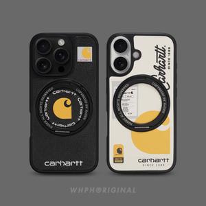 Super Cool 360 MagSafe Imitation Leather Stand Carhartt for Iphone 16 15 14 Plus 13 12 11 Pro Max Cellphone Cover Casing for Huawei Series