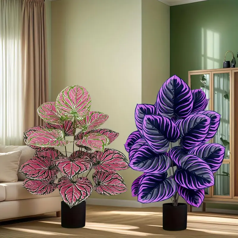 Artificial Plant without Pot, 2 Counts/set Faux Plant, Decorative Plant for Home Living Room Bedroom Dining Room Wedding Party 5
