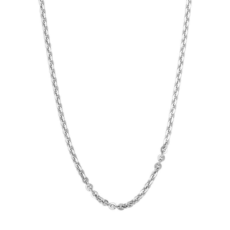 Dây chuyền bạc PNJSilver dây đan kiểu chữ cong 0000K000026 4