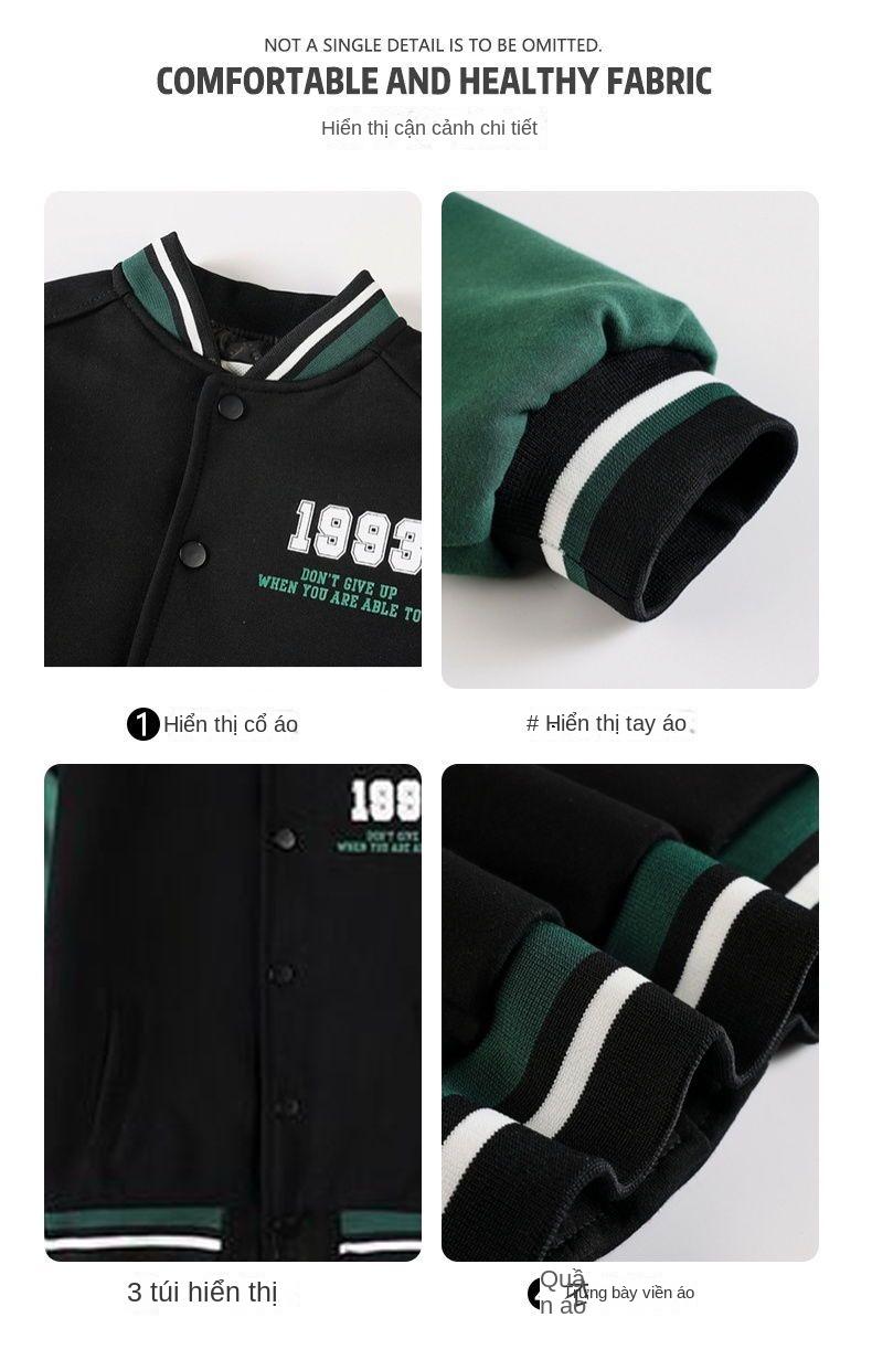 Product Introduction of Đồng Phục Bóng Chày Trẻ Em, Bộ Sưu Tập Mùa Xuân Và Mùa Thu 2024, Áo Khoác Bé Trai, Cỡ Trung Bình Và Lớn, Áo Cardigan, Thời Trang Thường Ngày Hàng Mới Về 7
