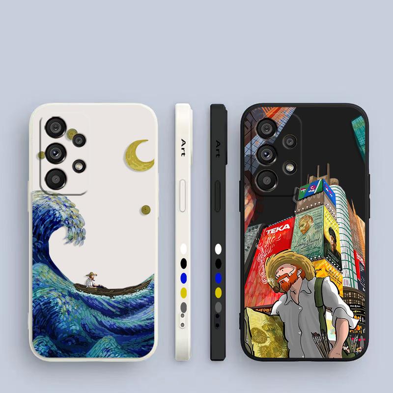 Ốp Điện Thoại Silicon Lỏng In Cạnh Tranh Sơn Dầu Van Gogh Cổ Điển Thiết Kế Nông Dân, Dành Cho Samsung Galaxy A90, A80, A73, A72, A71, A70, A54, A53, A52, A50, A42, A34, A33, A32, A31, A30, A24, A23, A22, A21, A20 S, 5G Phụ Kiện