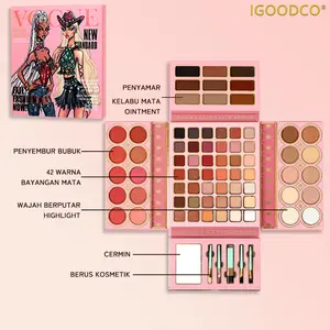 Igoodco 71 European and American pattern color matte shimmer eye shadow plate multicolor cos stage color mixing makeup palette