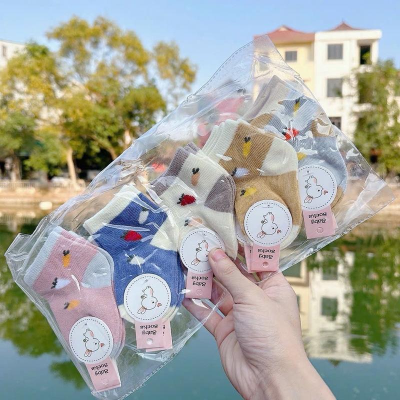 Set 10 đôi tất len mềm mịn cho bé sơ sinh- 3 tháng ( hình có thể thay đổi ạ) 2