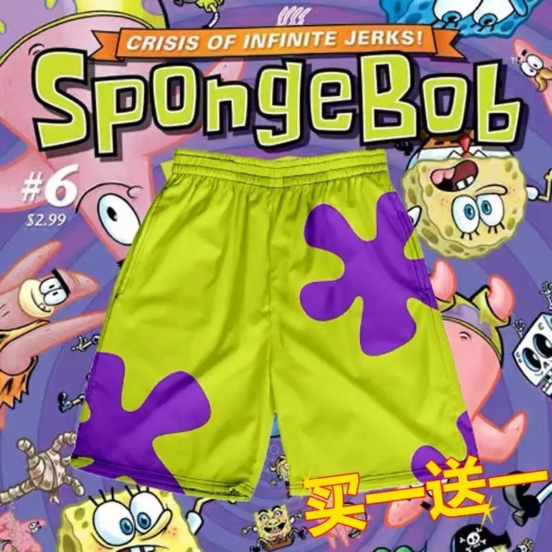 Quần Soóc Phong Cách Patrick Star, Dành Cho Nam, Quần Soóc Ngủ Dáng Rộng Mùa Hè, Quần Soóc Thường Ngày SpongeBob, Quần Soóc Đi Kỳ Nghỉ Bãi Biển Cặp Đôi, Thời Trang Năm 2025 8