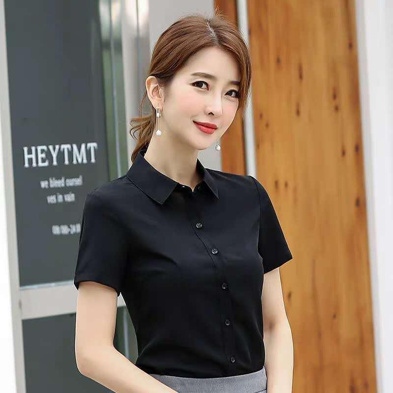 Áo Sơ Mi Trắng, Chuyên Nghiệp, Dành Cho Nữ, Dài Tay, Phong Cách Hàn Quốc, Ôm Sát, Thích Hợp Cho Bộ Đồ Làm Việc, Giảm Giá Số Lượng, Bán Hàng Trực Tiếp Từ Nhà Máy 6