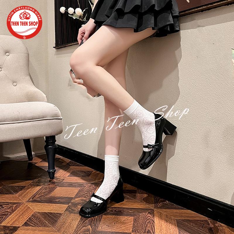 Product Introduction of Giày Cao Gót Nữ Mary Jane 5cm Phong Cách Vintage Gót Vuông Siêu Xinh Shoes 7
