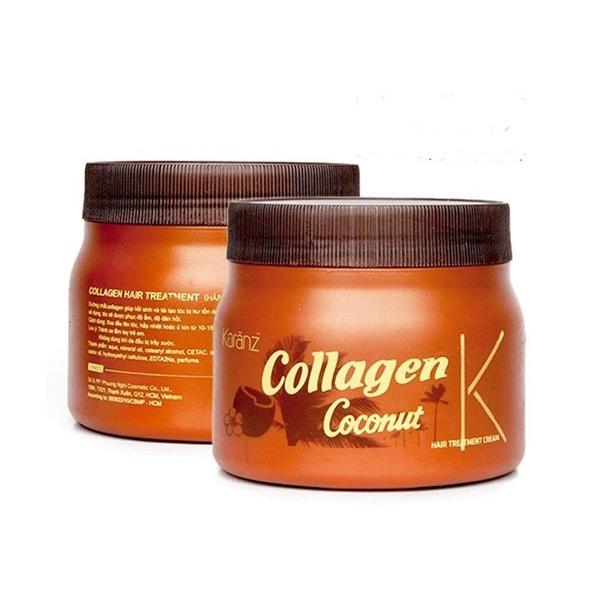 Kem ủ Collagen Karanz Chiết Xuất Dừa hộp 475ml (hộp nâu) phục hồi tóc Women Nữ