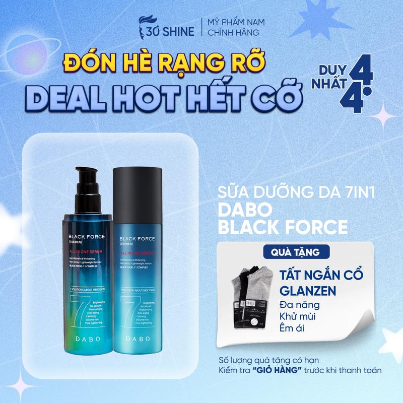 Serum dưỡng da cho nam Dabo Black Force Serum For Men 120ml 30shinestore Skincare Tẩy Trang nam gioi