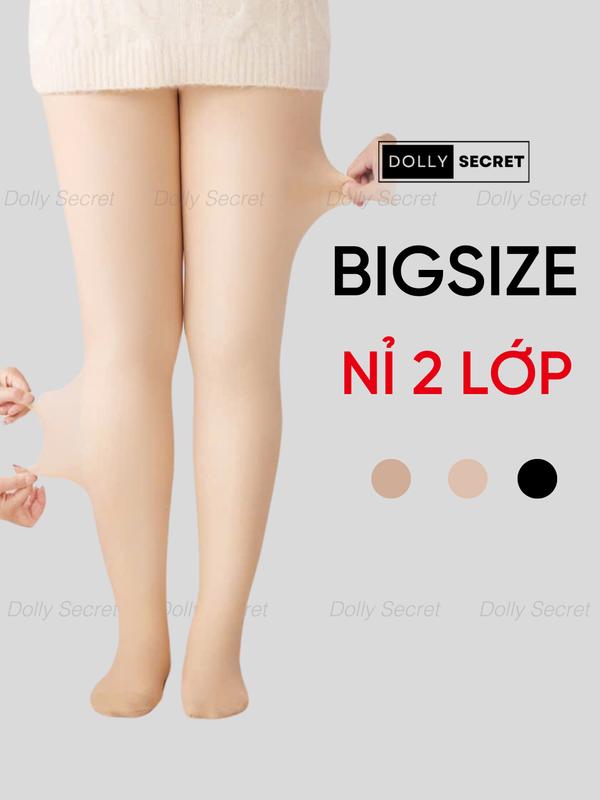 Quần Tất Nỉ 100D 2 Lớp (Có BigSize) Che Khuyết Điểm Mùa Đông DOLLY SECRET Giữ Ấm Siêu Dai quantat