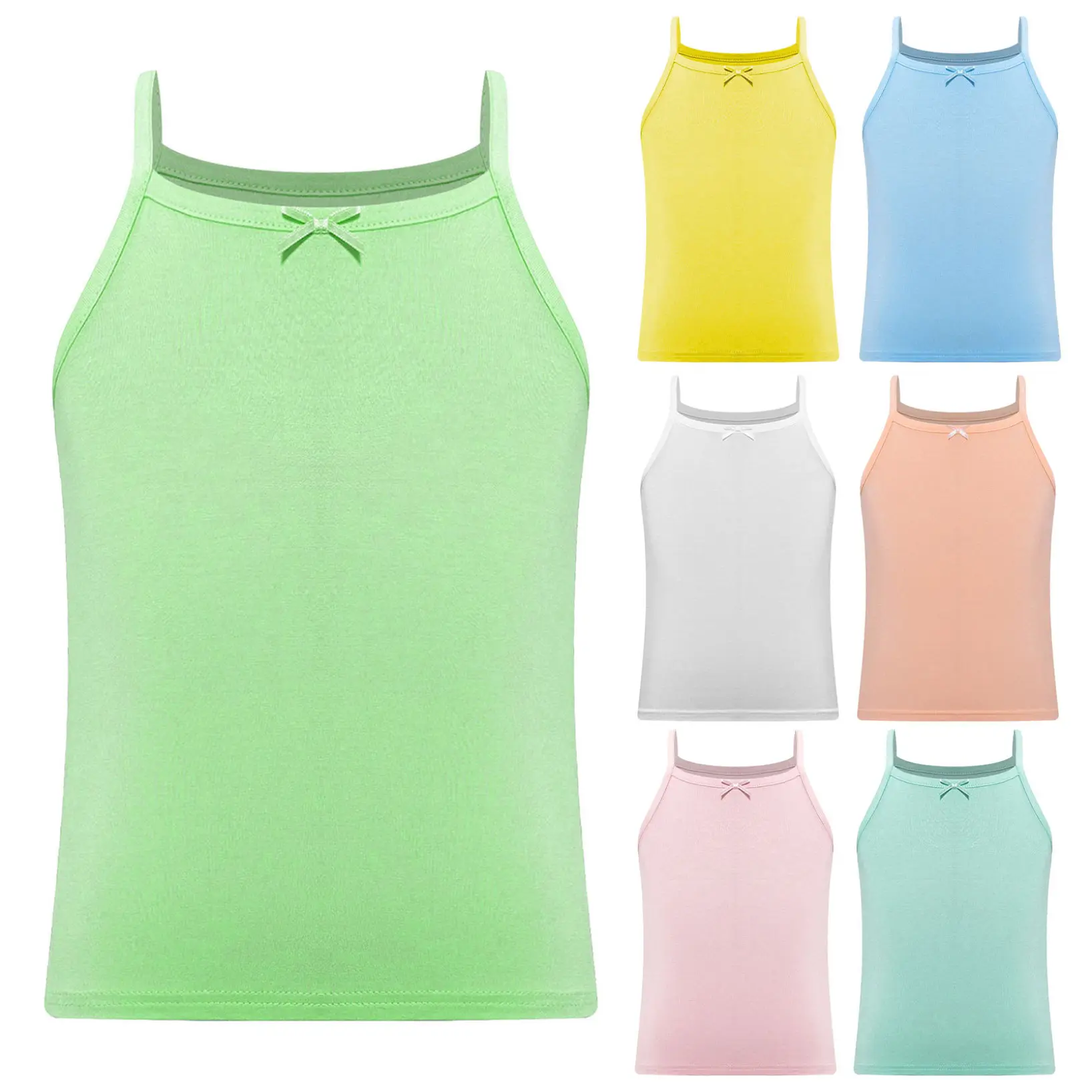 Haitryli Basic Dance Tank Tops for Girls Camisole Undershirts Spaghetti Strap Camis Active Clothes Tank Tops Cute Soft