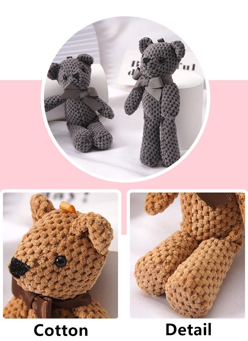 Product Introduction of Baby Bear Stuffed Plush Toys 15CM Plush Animals Cute Bag Key Pendant Children Dolls Birthday Gifts Wedding Party Decor 17