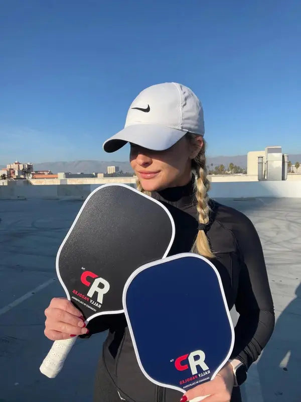 Rally Paddles - Bộ vợt sợi thủy tinh bán Carbon cao cấp chính hãng tiêu chuẩn thi đấu USAPA kèm túi và 4 bóng - bản 14 mm sợi Carbon lõi tổ ong cao cấp Sport vợt  pickleball 3