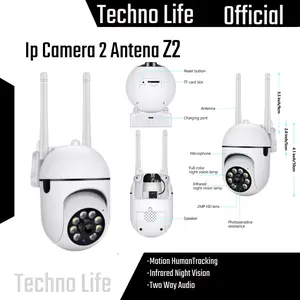 CCTV Ip Camera 2 Antena Z2 960p HD Smart CCTV Kamera Full HD Motion Track / Human Tracking/ Night Vision