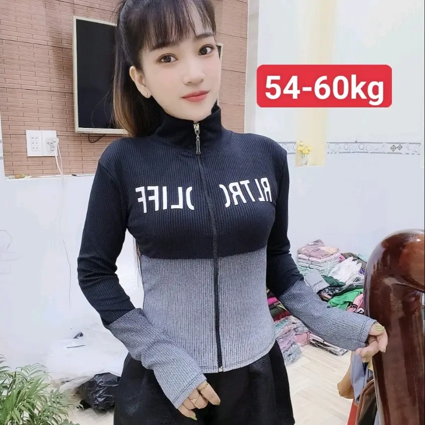 (SIZE Đại ) áo khoác loang màu,cổ lọ 7 phân , ủ kem cho nữ size Đại , phom ôm gọn