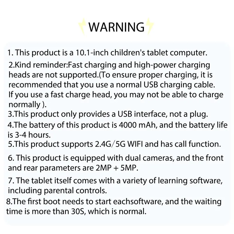 10.1 Inch Android Tablet, Parental Control Tablet, Learning & Entertainment Tablet, Dual Camera Tablet, Best Gift, Birthday Gift, Christmas Gift 8