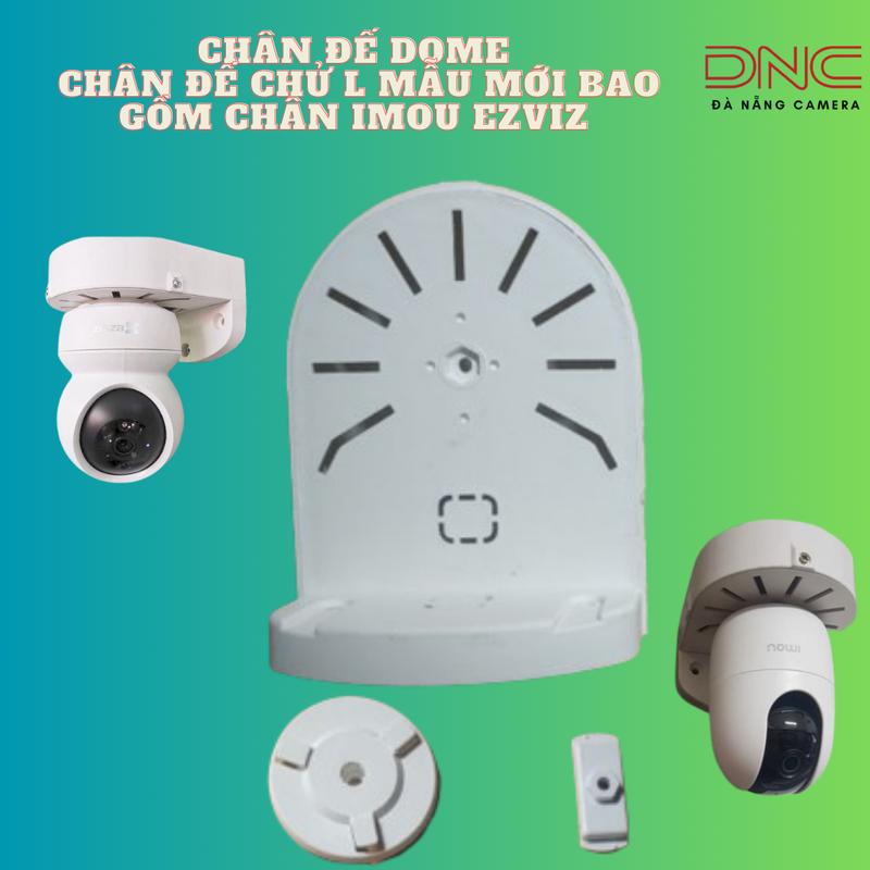 Chân đế dome bao gồm chân Ezviz C6N và châm nhỏ camera Imou A22, Chân đế chử L gắn tường, Nhựa Tốt DNC