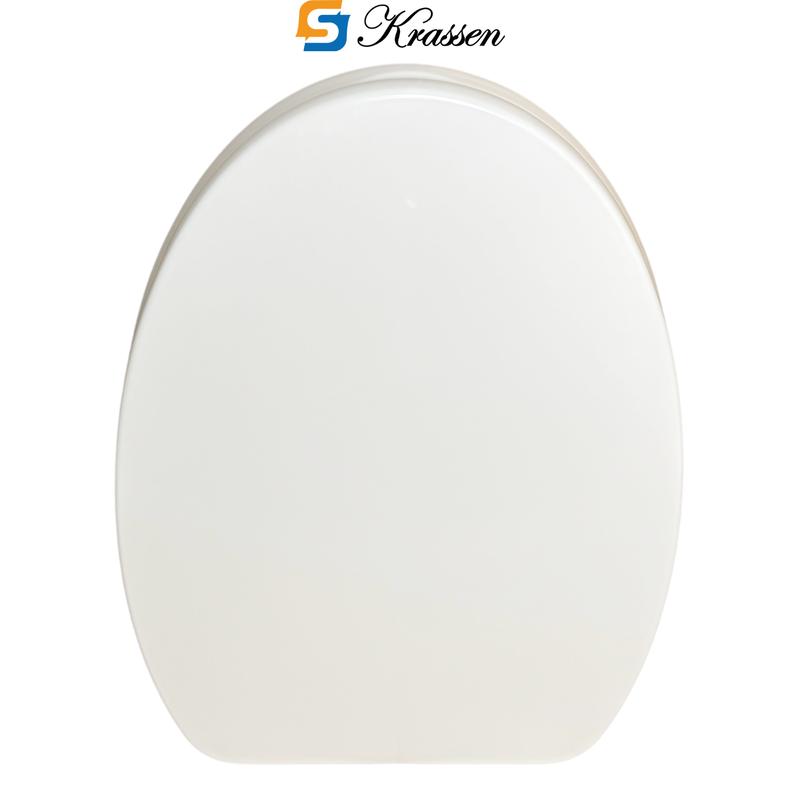 Product Introduction of <Mã KR.23> Nắp bồn cầu đóng êm KRASSEN làm từ nhựa PP cao cấp (màu Trắng sữa) hình mũi nhọn (chữ V) đa năng phù hợp với hầu hết bồn cầu một/hai khối 29
