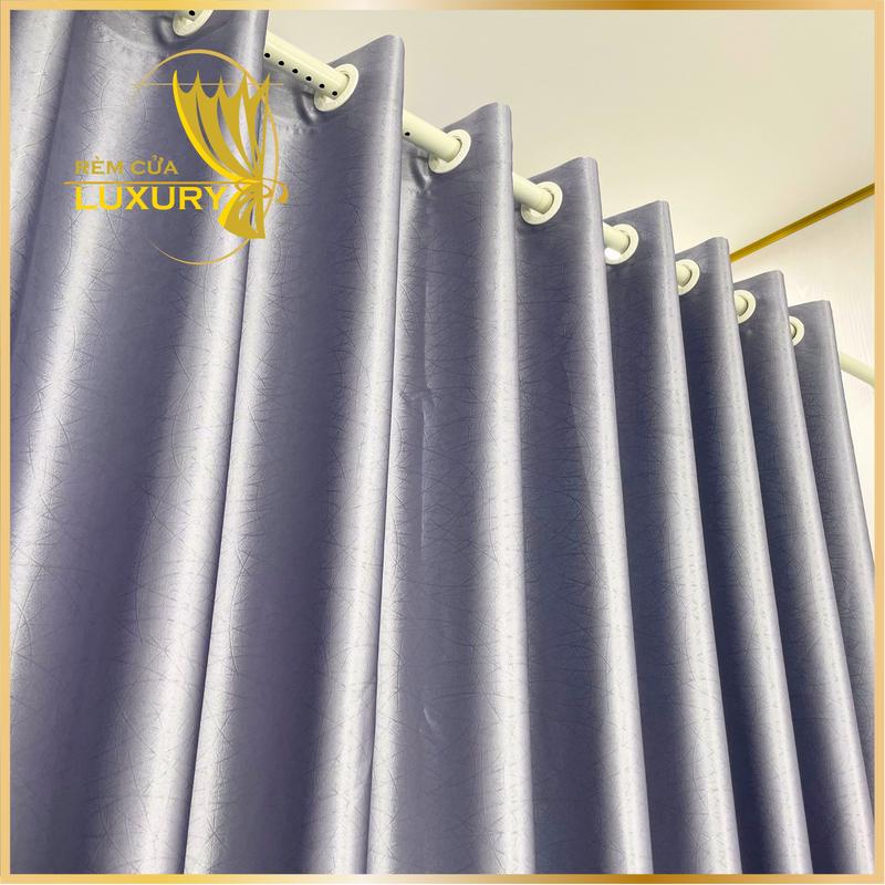  Rèm cửa màu Ghi Nhạt vải gấm đầy đủ kích thước rèm chống nắng cửa sổ và cửa chính chống nắng 95% luxurycurtian 