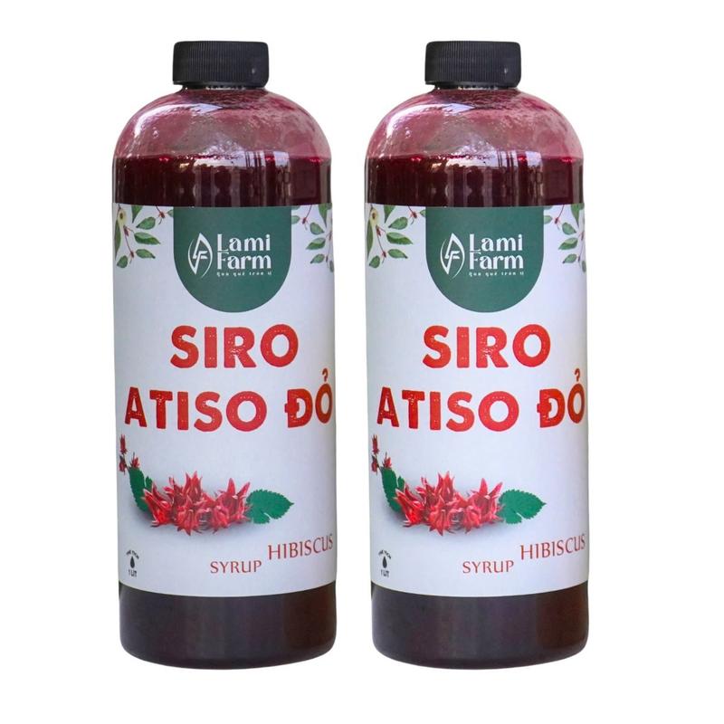 [COMBO 2 CHAI SIRO ATISO ĐỎ ] Siro atiso đỏ chai 1L đậm đặc nguyên chất tự nhiên