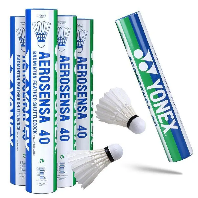 in stock 1 Tube Yonex Shuttlecocks AS-40 for Competition Goose Feather Badminton Shuttlecock(12Pcs)