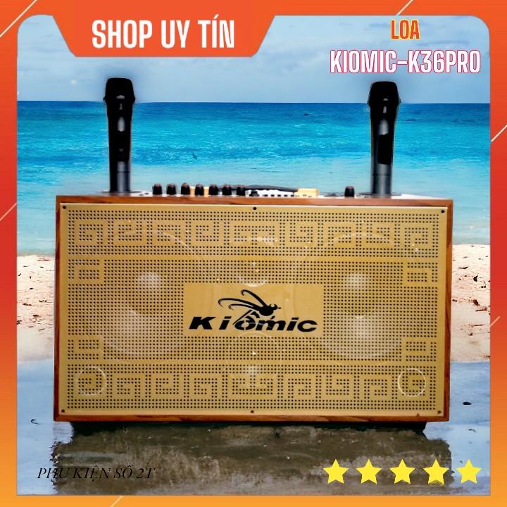 Loa Karaoke Xách Tay 2 Bass 20 KIOMIC K36 PRO Bản mới 300w 3 Đường Tiến 2 Micro UHF Chống Hú