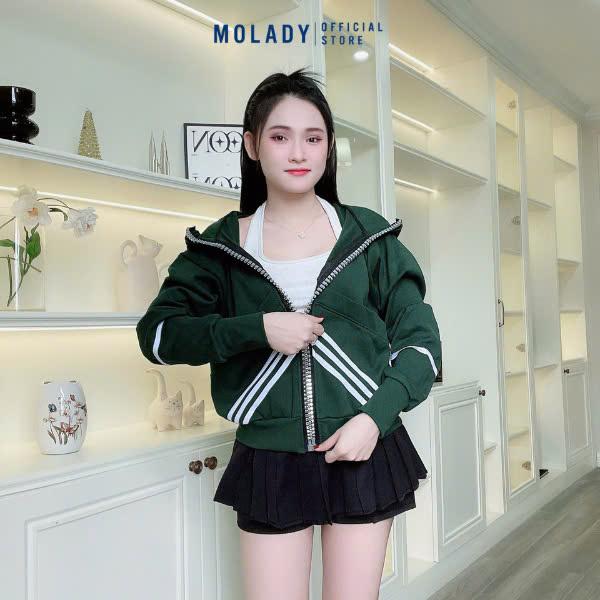 Product Introduction of Áo Khoác Nỉ Nữ MOLADY K432 Có Nón Thiết Kế Khoá Kéo Tiện Lợi Top Jacket 24