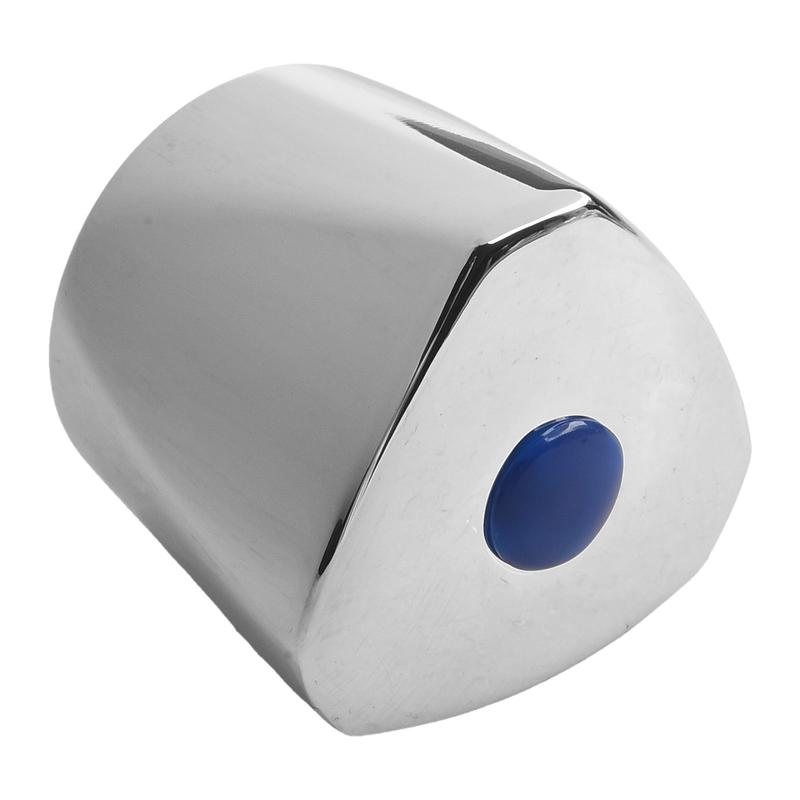 Rotary handle faucet hood handle plastic color marking red blue chrome plated 6