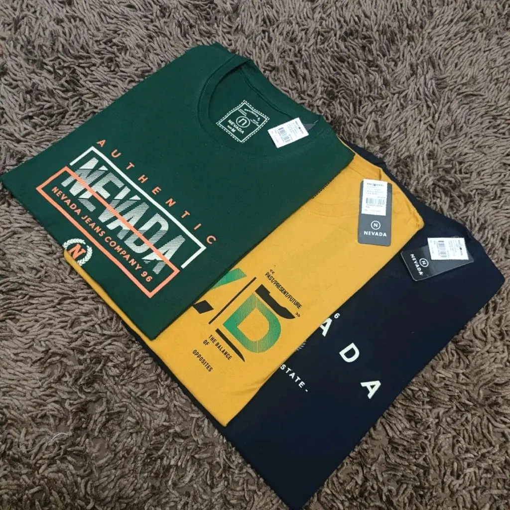 KAOS NEVADA PRIA & WANITA 3pcs cuma 100k