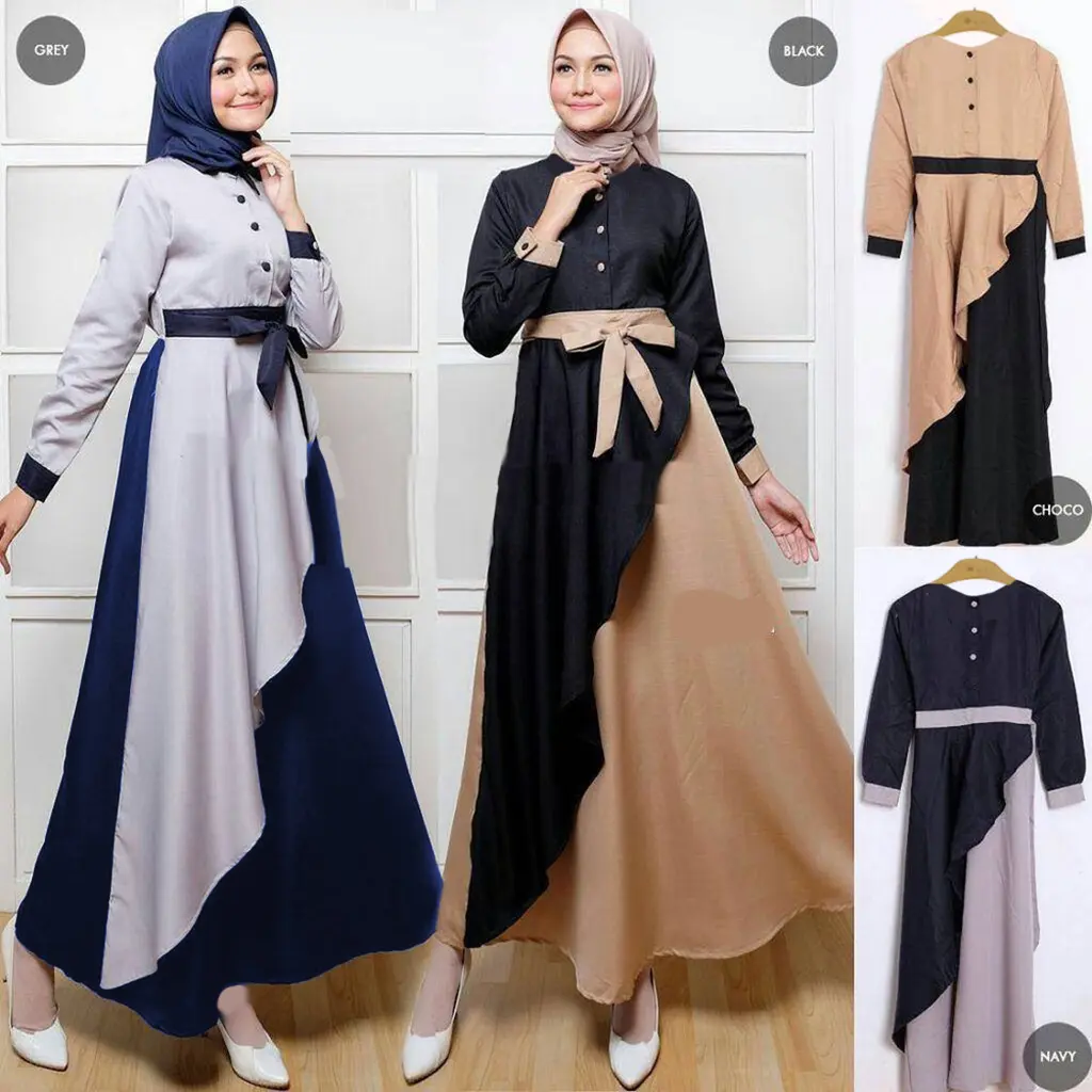 Gamis Wanita Kanya Fashion Muslim bahan Wollycrepe Terbaru