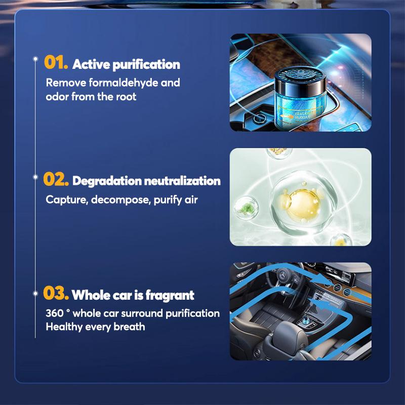 Product Introduction of FANTUDZ Car Air Perfume Solid Air Freshener Car Balm lasting deodorizer Solid 250G Car Scent Decoration 15