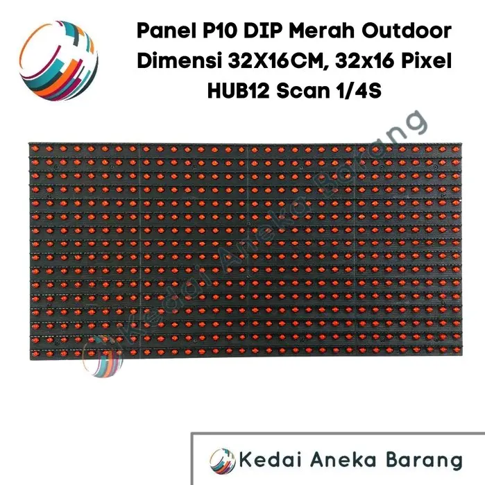 Panel Module Modul LED P10 Running Text DIP Merah Red Outdoor 1