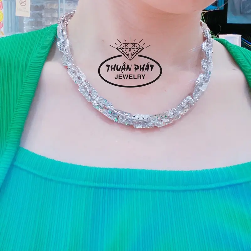 Phụ Kiện Dây Chuyền Xoắn Lá Vuông Đủ Size Unisex Đeo Cổ Bền Sang Trọng Trang Sức Bạc Ý Xi Kim- Bạc Thuận Phát . 7