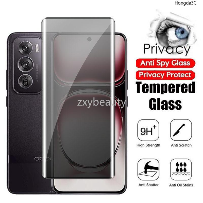 Product Introduction of 2in1 3D Curved Privacy Tempered Glass For OPPO Reno 12 Pro 2024 5G Screen Protector Full Cover Camera Lens For Reno12 Reno12Pro 12Pro Lens Film Class 7