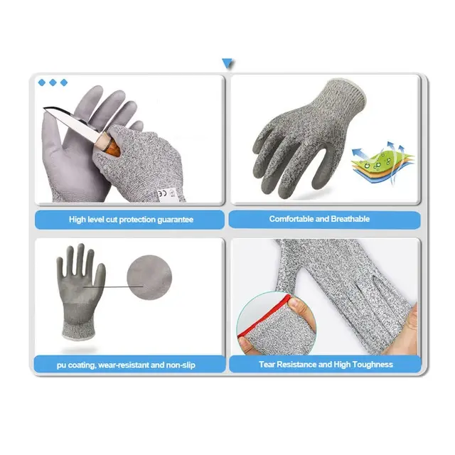 Sarung Tangan Cut Resistant Anti Cutting Guntero by Kenmaster Safety Gloves Anti Pisau Cutter 2 Pcs Glove 7