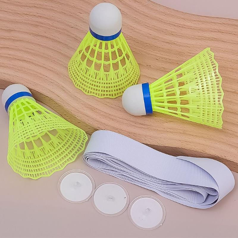 Product Introduction of 3Sets Durable Nylon Badminton Trainer Set Glowing Badminton Balls Elastic Badminton Trainer Lightweight Badminton Practice Aid Tool Beginners 23