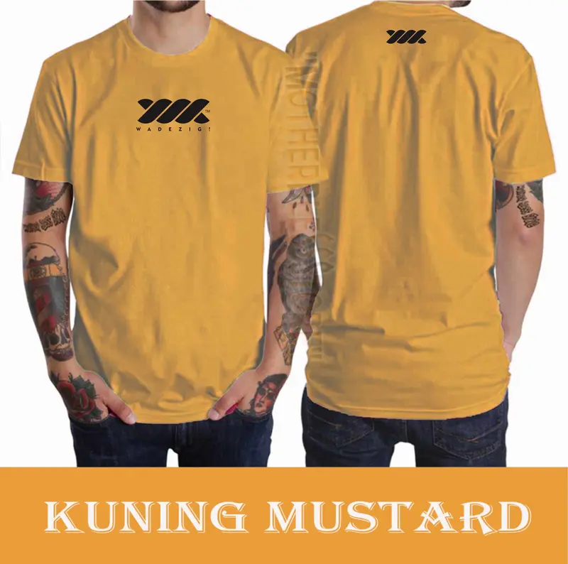 Kaos Pria T-Shirt Kaos Distro T-Shirt Kaos Lengan 100% Cotton Katun 30s Premium Logo WZ BLACK bulat kain kerah lembut Nyaman Tebal 0