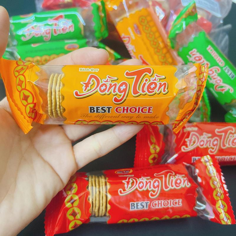 Bán sỉ 1 thùng Bánh quy bơ đồng tiền ( 1 thùng 12 bịch = 120 gói nhỏ ) thơm ngon, giòn sụn ngậy vị bơ, đò ăn vặt tuổi thơ giá rẻ