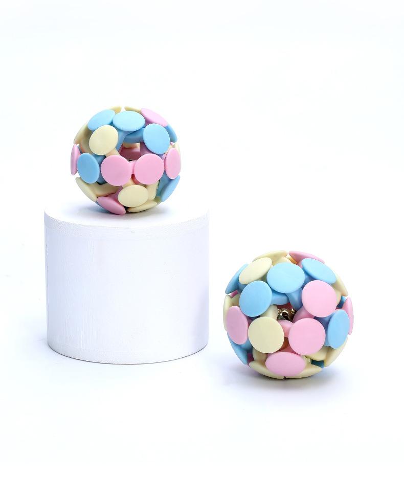 Product Introduction of Cat Color Matching Bell Toy Ball Macaron Three-Color Woven Ball Dog Cat Self-Hi Supplies 17