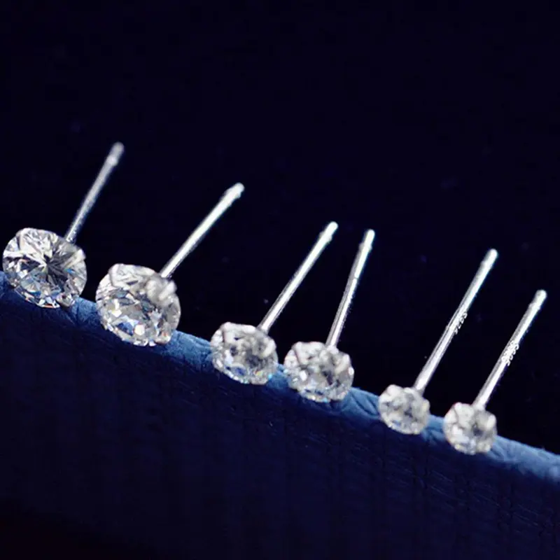 Hoa Tai Đơn Giản, Thông Dụng, Phổ Biến, Thiết Kế Kim, Kiểu Bốn Móng, Chất Liệu Zircon, Dành Cho Nam Và Nữ, X1C0 5