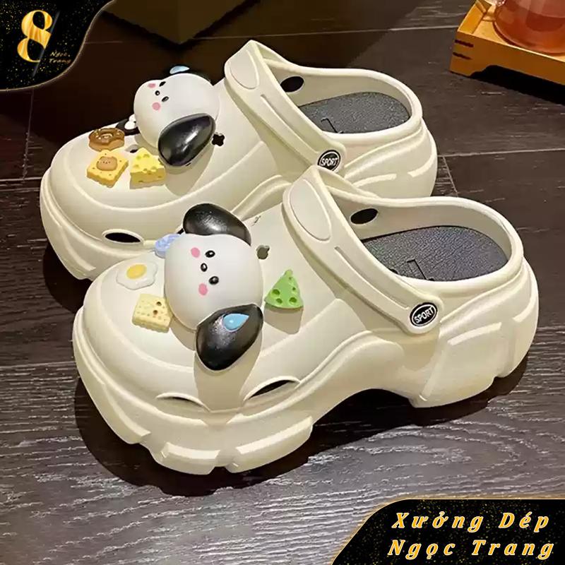 Dép nữ đế dày , dép sup nữ, dép dimua đế caodép bánh mì nữ đế độn siêu nhẹ tặng kèm STICKER CÚN  DéP Shoes Sandal dép  babydoll DéP GiàY dép  nesty dép  mây