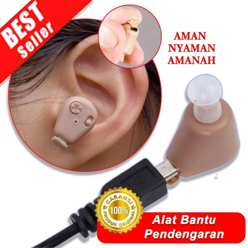 Alat Bantu Dengar Pendengaran Telinga Orang Tua Tuli Hearing Aid Rechargeable Mini Pengeras Suara Original k88