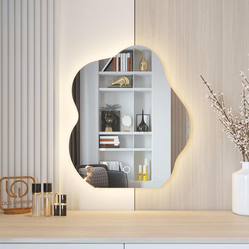 Gương DLQ Đám Mây Treo Tường Có Led Cảm Ứng 3 Màu Tiện Lợi